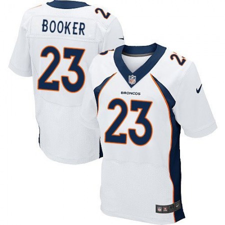 Broncos #23 Devontae Booker White Men's Stitched NFL New Elite Jersey