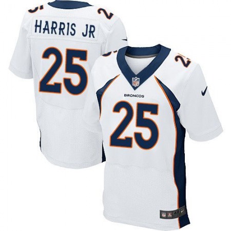 Broncos #25 Chris Harris Jr White Men's Stitched NFL New Elite Jersey