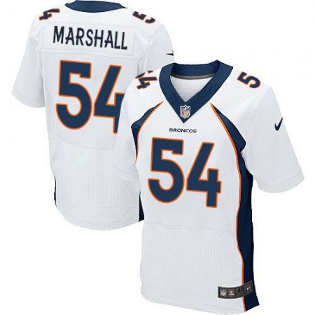Broncos #54 Brandon Marshall White Men's Stitched NFL New Elite Jersey