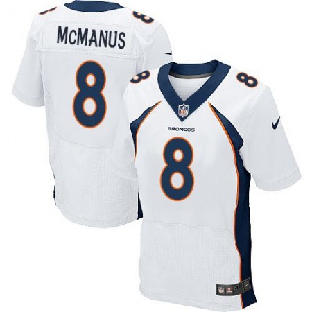 Broncos #8 Brandon McManus White Men's Stitched NFL New Elite Jersey
