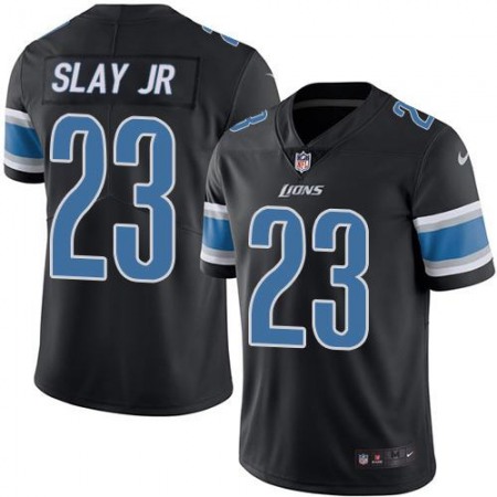 Lions #23 Darius Slay JR Black Men's Stitched NFL Limited Rush Jersey