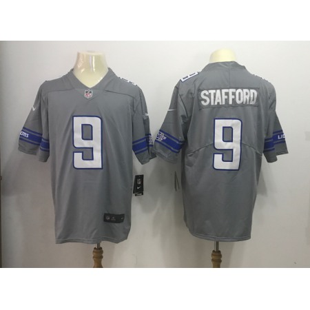Men's Detroit Lions #9 Matthew Stafford Gray 2017 Color Rush Legend Stitched NFL Jersey