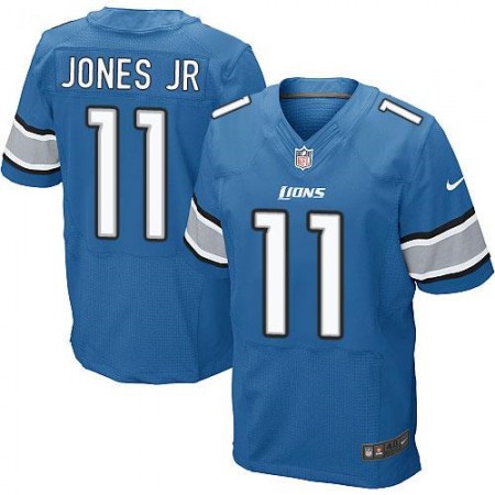 Lions #11 Marvin Jones Jr Blue Team Color Men's Stitched NFL Elite Jersey