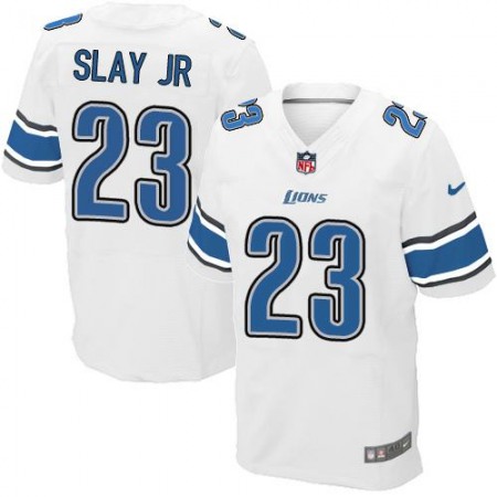 Lions #23 Darius Slay JR White Men's Stitched NFL Elite Jersey