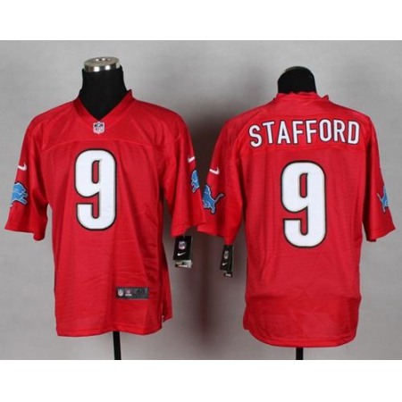 Lions #9 Matthew Stafford Red Men's Stitched NFL Elite QB Practice Jersey