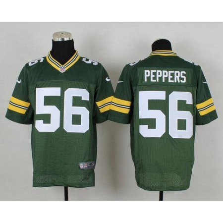 Packers #56 Julius Peppers Green Team Color Men's Stitched NFL Elite Jersey