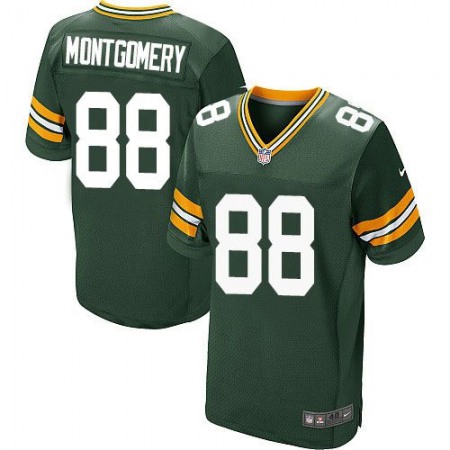 Packers #88 Ty Montgomery Green Team Color Men's Stitched NFL Elite Jersey