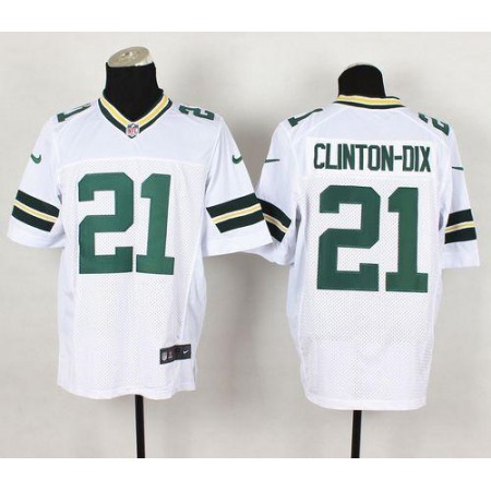 Packers #21 Ha Ha Clinton-Dix White Men's Stitched NFL Elite Jersey