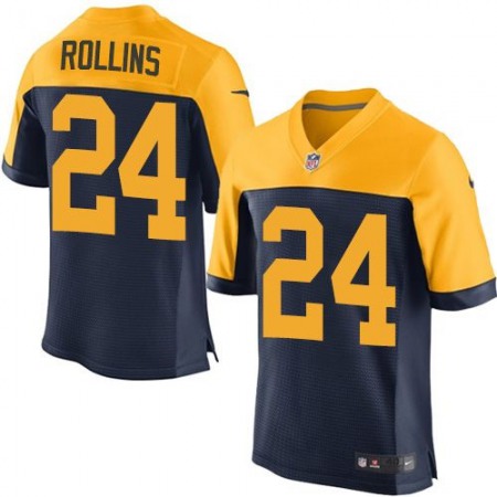 Packers #24 Quinten Rollins Navy Blue Alternate Men's Stitched NFL New Elite Jersey