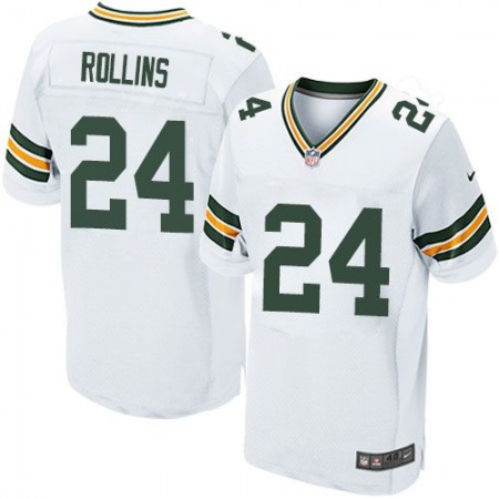 Packers #24 Quinten Rollins White Men's Stitched NFL Elite Jersey