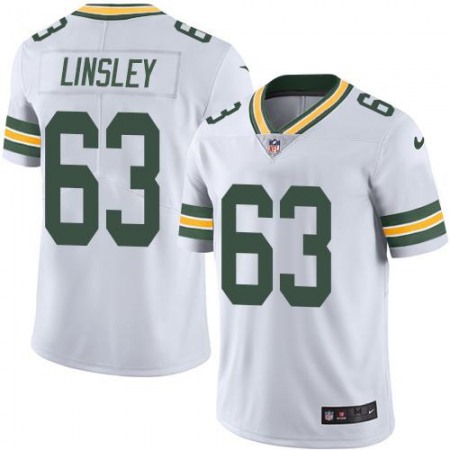 Packers #63 Corey Linsley White Men's Stitched NFL Limited Rush Jersey