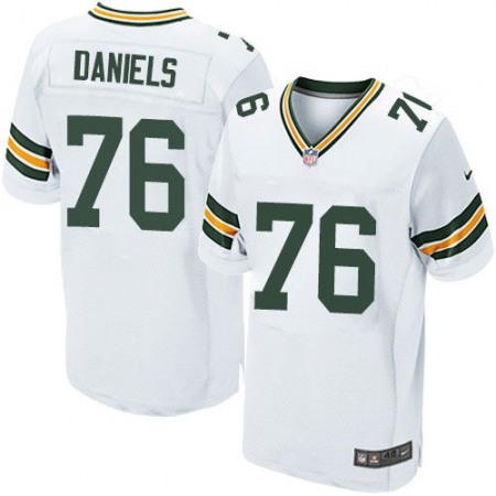 Packers #76 Mike Daniels White Men's Stitched NFL Elite Jersey