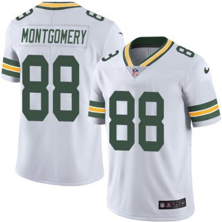Packers #88 Ty Montgomery White Men's Stitched NFL Limited Rush Jersey