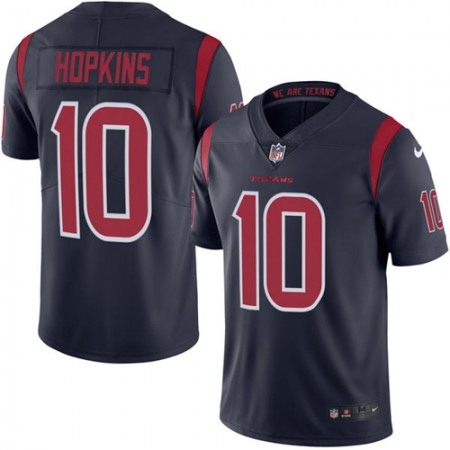 Texans #10 DeAndre Hopkins Navy Blue Men's Stitched NFL Limited Rush Jersey
