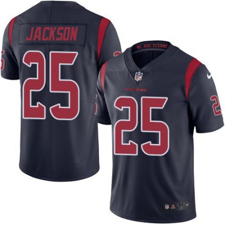 Texans #25 Kareem Jackson Navy Blue Men's Stitched NFL Limited Rush Jersey