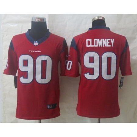 Texans #90 Jadeveon Clowney Red Alternate Men's Stitched NFL Limited Jersey