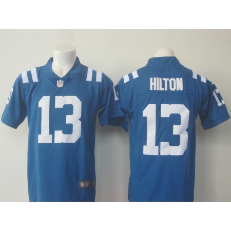 Men's Colts #13 T.Y. Hilton Blue Limited Rush Stitched NFL Jersey