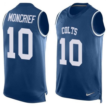 Colts #10 Donte Moncrief Royal Blue Team Color Men's Stitched NFL Limited Tank Top Jersey
