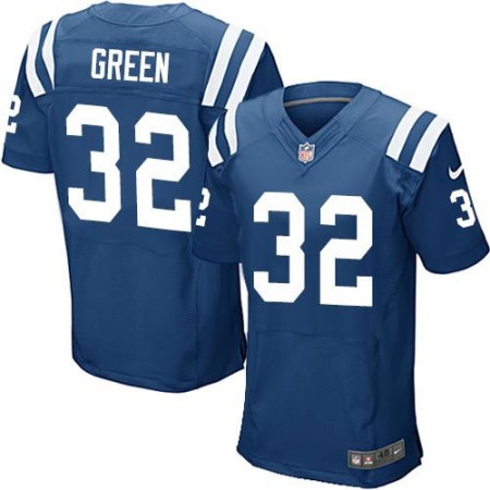 Colts #32 T.J. Green Royal Blue Team Color Men's Stitched NFL Elite Jersey