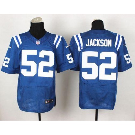 Colts #52 D'Qwell Jackson Royal Blue Team Color Men's Stitched NFL Elite Jersey