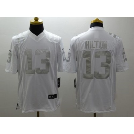 Colts #13 T.Y. Hilton White Men's Stitched NFL Limited Platinum Jersey