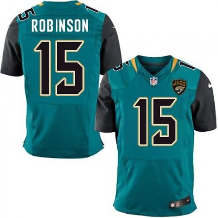 Jaguars #15 Allen Robinson Teal Green Team Color Men's Stitched NFL Elite Jersey