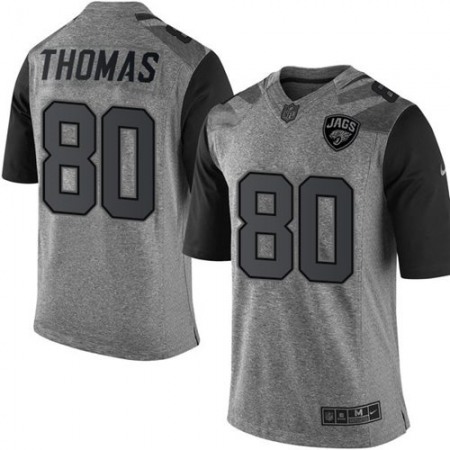 Jaguars #80 Julius Thomas Gray Men's Stitched NFL Limited Gridiron Gray Jersey