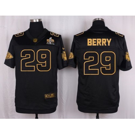 Chiefs #29 Eric Berry Black Men's Stitched NFL Elite Pro Line Gold Collection Jersey