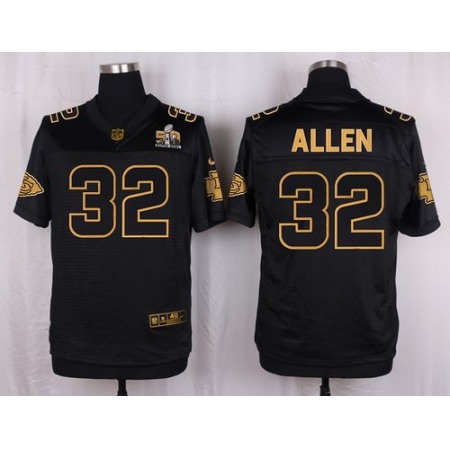 Chiefs #32 Marcus Allen Black Men's Stitched NFL Elite Pro Line Gold Collection Jersey