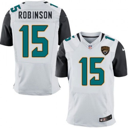 Jaguars #15 Allen Robinson White Men's Stitched NFL Elite Jersey