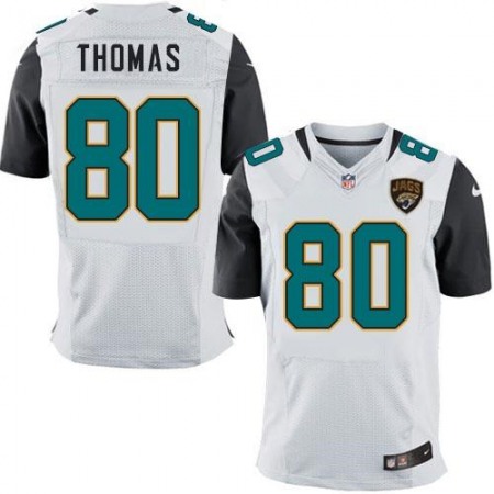 Jaguars #80 Julius Thomas White Men's Stitched NFL Elite Jersey