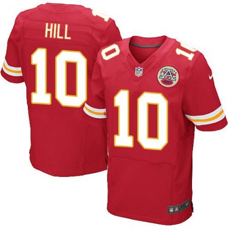 Chiefs #10 Tyreek Hill Red Team Color Men's Stitched NFL Elite Jersey