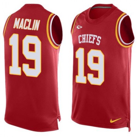 Chiefs #19 Jeremy Maclin Red Team Color Men's Stitched NFL Limited Tank Top Jersey