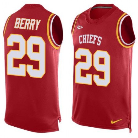 Chiefs #29 Eric Berry Red Team Color Men's Stitched NFL Limited Tank Top Jersey