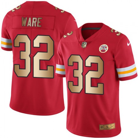 Chiefs #32 Spencer Ware Red Men's Stitched NFL Limited Gold Rush Jersey