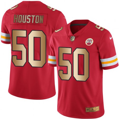 Chiefs #50 Justin Houston Red Men's Stitched NFL Limited Gold Rush Jersey