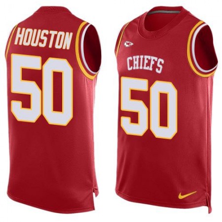 Chiefs #50 Justin Houston Red Team Color Men's Stitched NFL Limited Tank Top Jersey