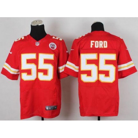 Chiefs #55 Dee Ford Red Team Color Men's Stitched NFL Elite Jersey