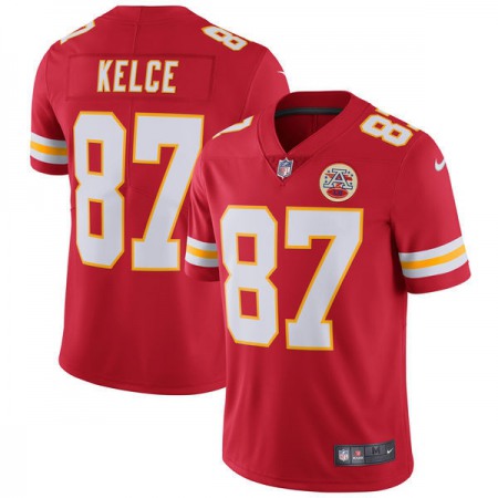 Men's Kansas City Chiefs #87 Travis Kelce Red Vapor Untouchable Limited Stitched NFL Jersey