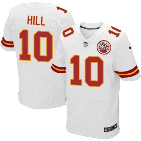 Chiefs #10 Tyreek Hill White Men's Stitched NFL Elite Jersey
