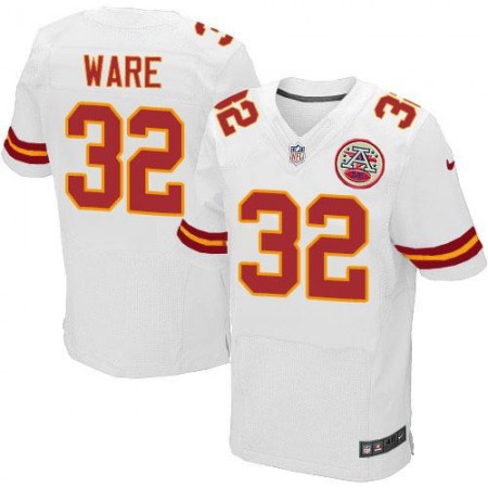 Chiefs #32 Spencer Ware White Men's Stitched NFL Elite Jersey