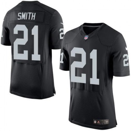 Raiders #21 Sean Smith Black Team Color Men's Stitched NFL New Elite Jersey