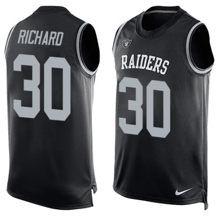 Raiders #30 Jalen Richard Black Team Color Men's Stitched NFL Limited Tank Top Jersey