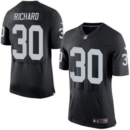 Raiders #30 Jalen Richard Black Team Color Men's Stitched NFL New Elite Jersey