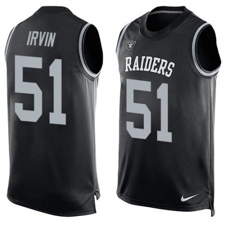 Raiders #51 Bruce Irvin Black Team Color Men's Stitched NFL Limited Tank Top Jersey