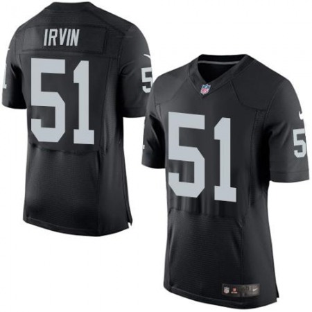 Raiders #51 Bruce Irvin Black Team Color Men's Stitched NFL New Elite Jersey