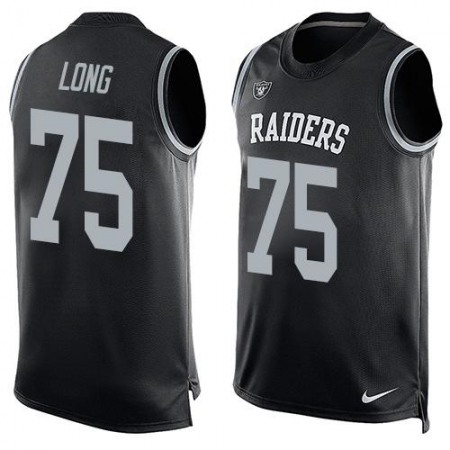 Raiders #75 Howie Long Black Team Color Men's Stitched NFL Limited Tank Top Jersey