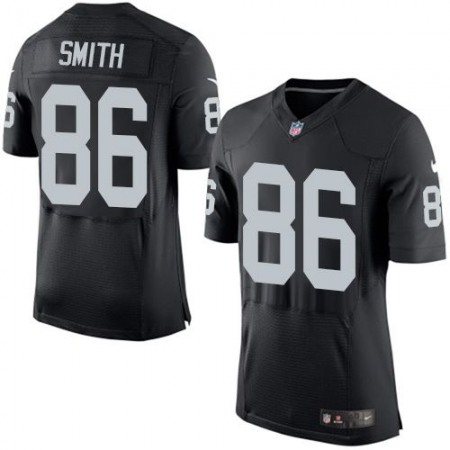 Raiders #86 Lee Smith Black Team Color Men's Stitched NFL New Elite Jersey