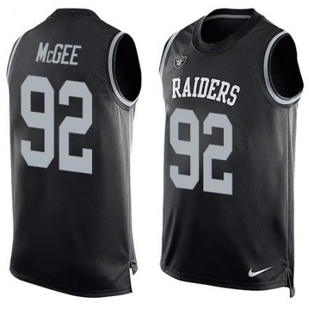 Raiders #92 Stacy McGee Black Team Color Men's Stitched NFL Limited Tank Top Jersey