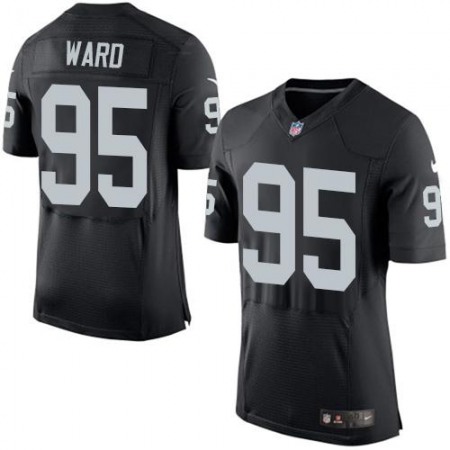 Raiders #95 Jihad Ward Black Team Color Men's Stitched NFL New Elite Jersey